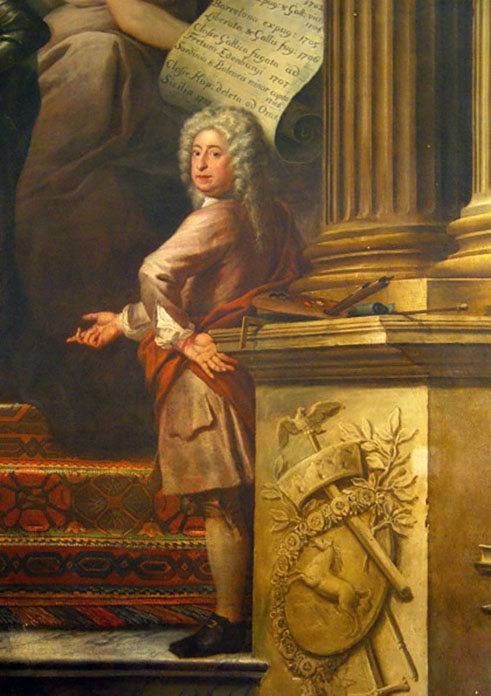 Self-portrait-The Painted Hall of the Greenwich Hospital-Greenwich-London